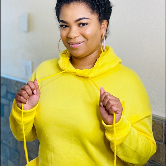 NWT HOODIE DRESS [YELLOW] - Picture 9 of 11